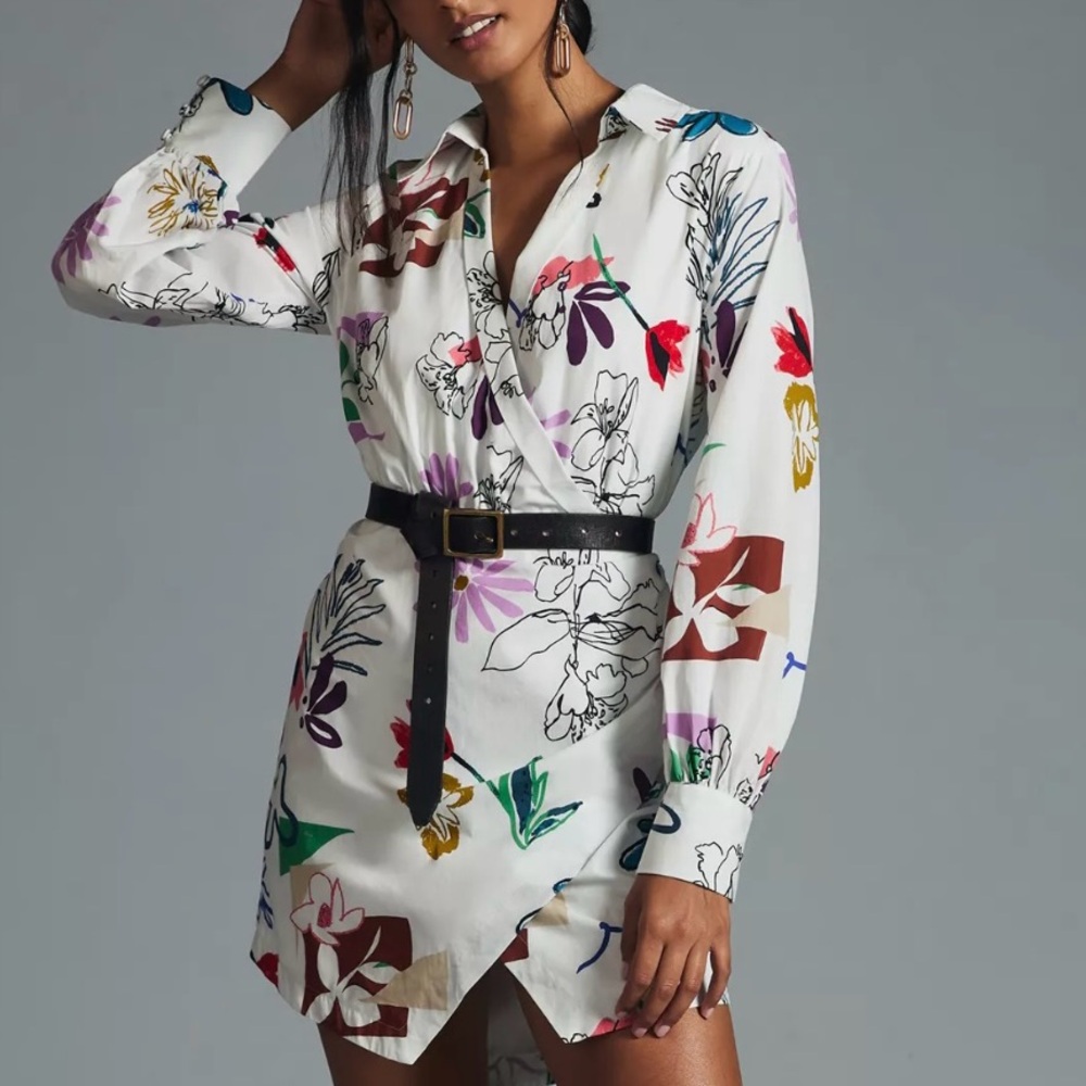 Maeve Wrap Shirt Dress